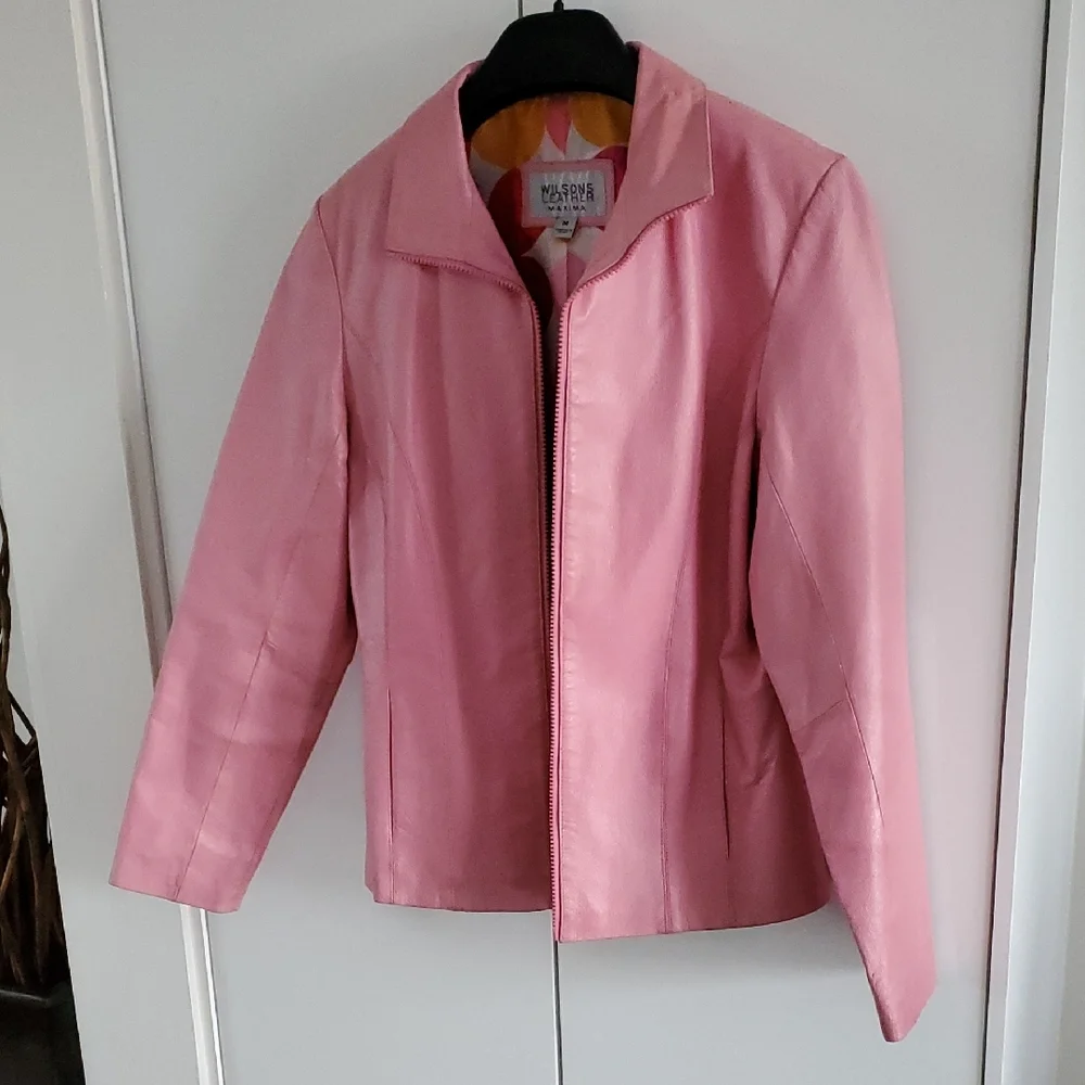 Wilsons Leather Vibrant Pink Jacket - Picture 2 of 6